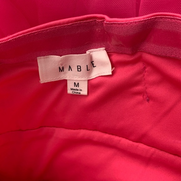 Maple Pink Tulle Tiered Ruffle Strapless Party Prom Special‎ Mini Dress sz M - Picture 6 of 7